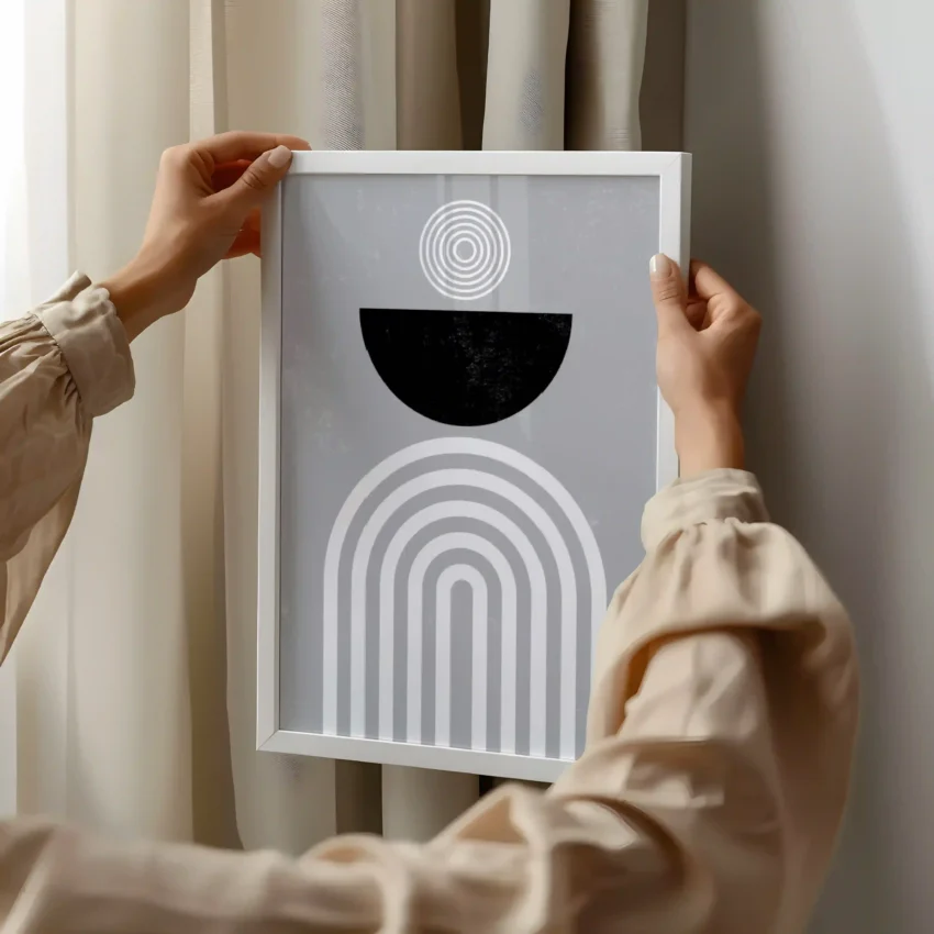 Elegant Minimalist Abstract Wall Art – Modern Geometric Design for Sophisticated Spaces