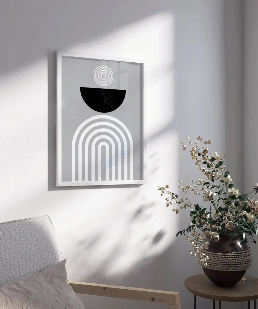 Elegant Minimalist Abstract Wall Art – Modern Geometric Design for Sophisticated Spaces