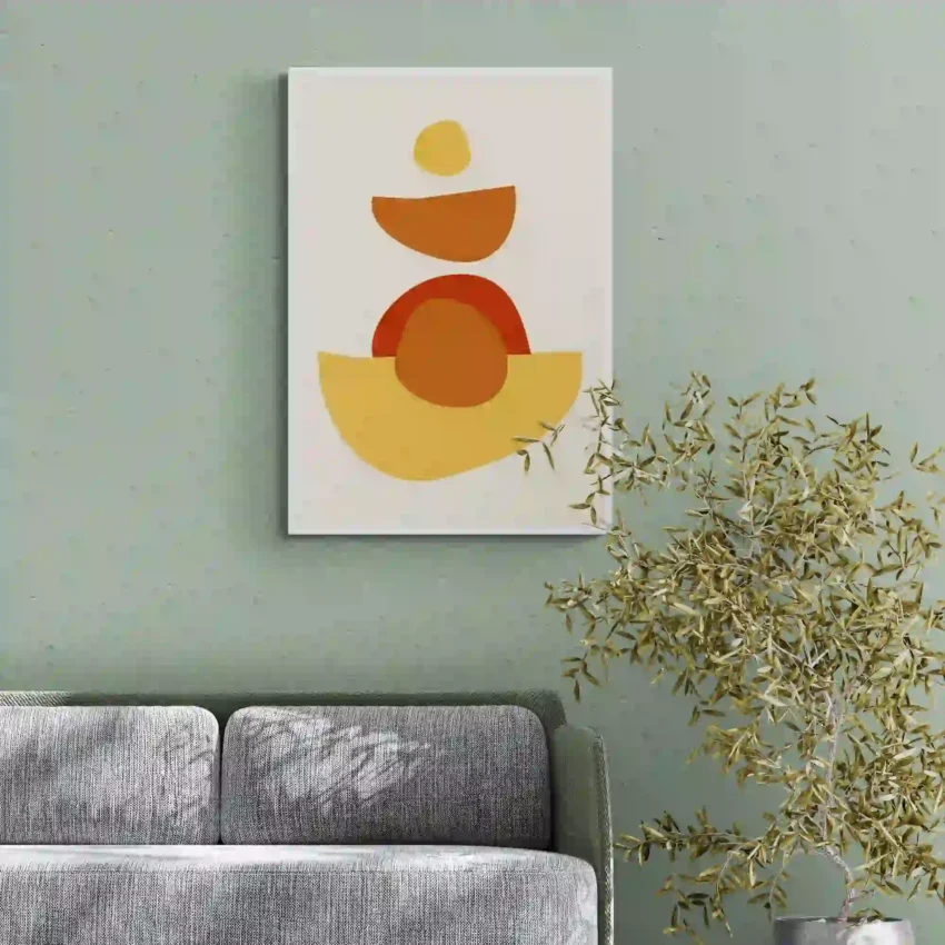 Layers of Warmth – Bohemian Minimalist Art for Modern Spaces