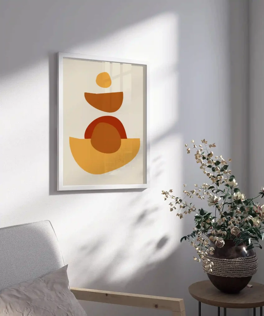 Layers of Warmth – Bohemian Minimalist Art for Modern Spaces