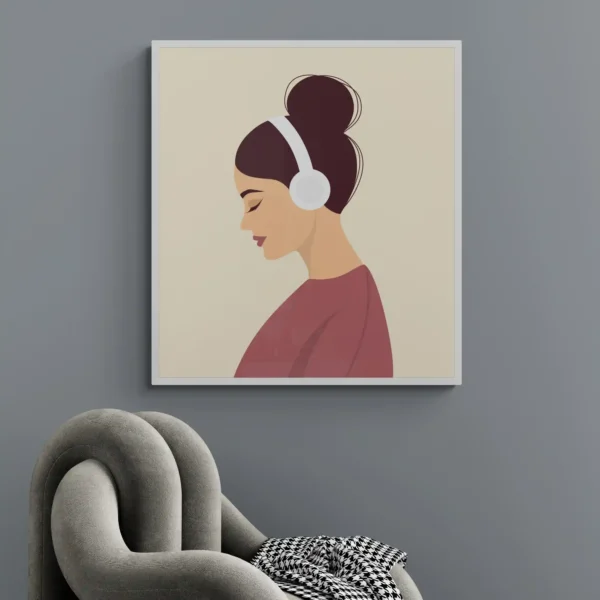 Serenity in Sound – Minimalist Music-Inspired Wall Art