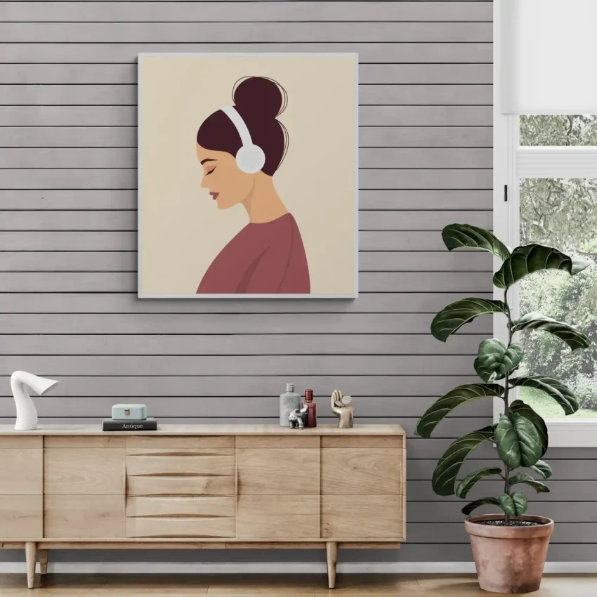 Serenity in Sound – Minimalist Music-Inspired Wall Art