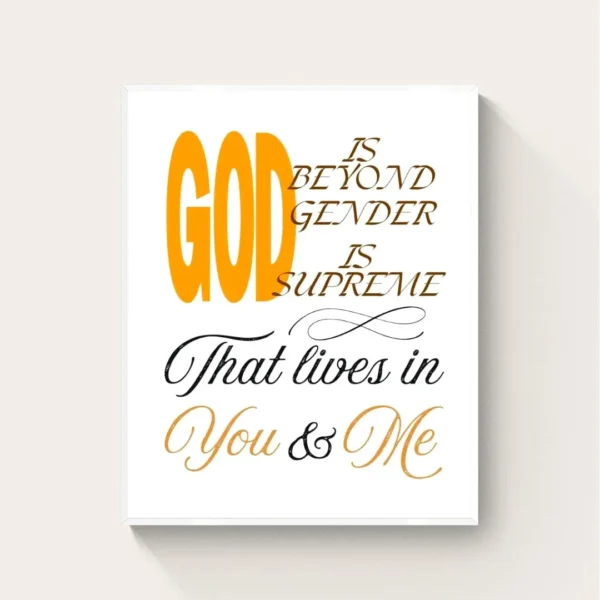 "God lives in you and me" - Minimalist & Inspiring Decor