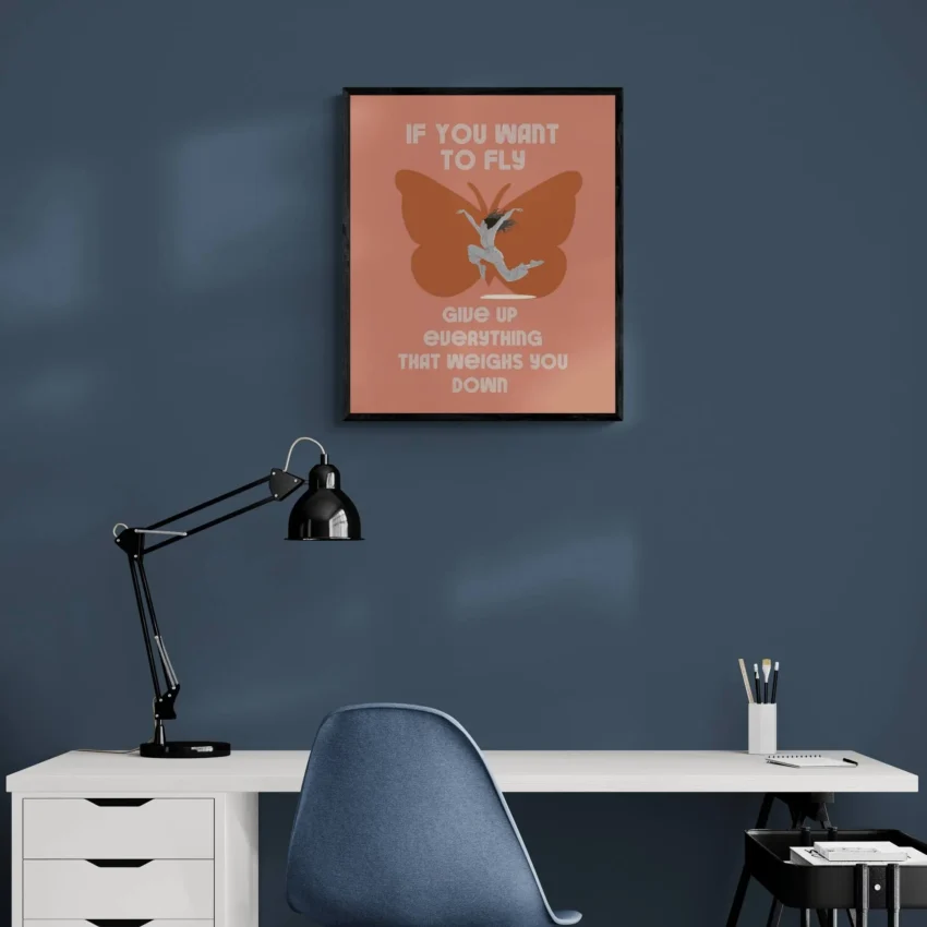 Unburden Yourself Decor: Fly High Quotation
