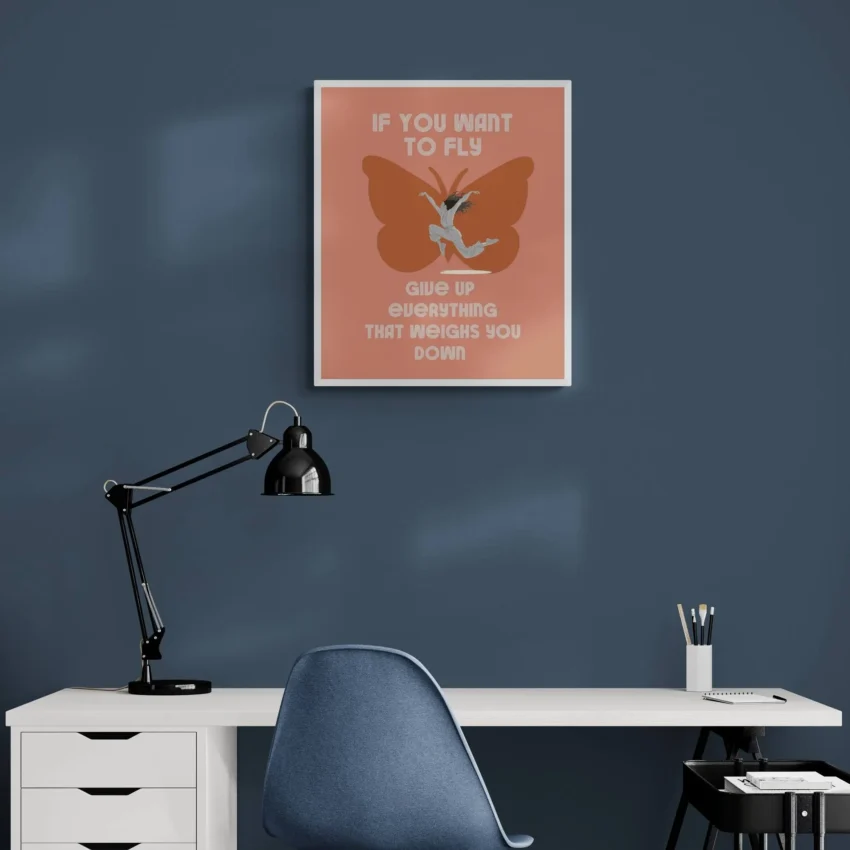Unburden Yourself Decor: Fly High Quotation