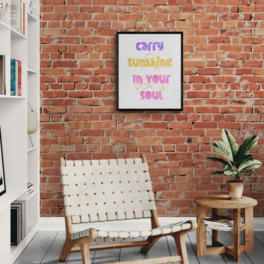 “Carry Sunshine Soul” Quotation: Inner Radiance Decor