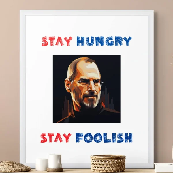 “Stay Hungry Stay Foolish” Quotation: Visionary Decor