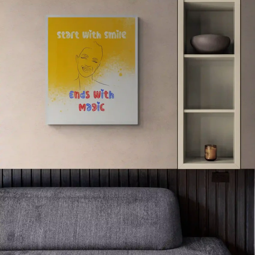 “Smile and See Magic” Decor: Uplifting Daily Quotation