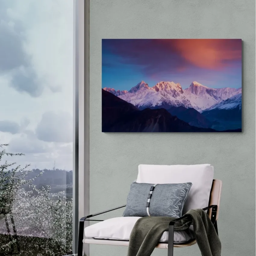Bring the majesty and serenity of the Alps into your home with this beautiful "Majestic Alpine Sunrise" wall art.