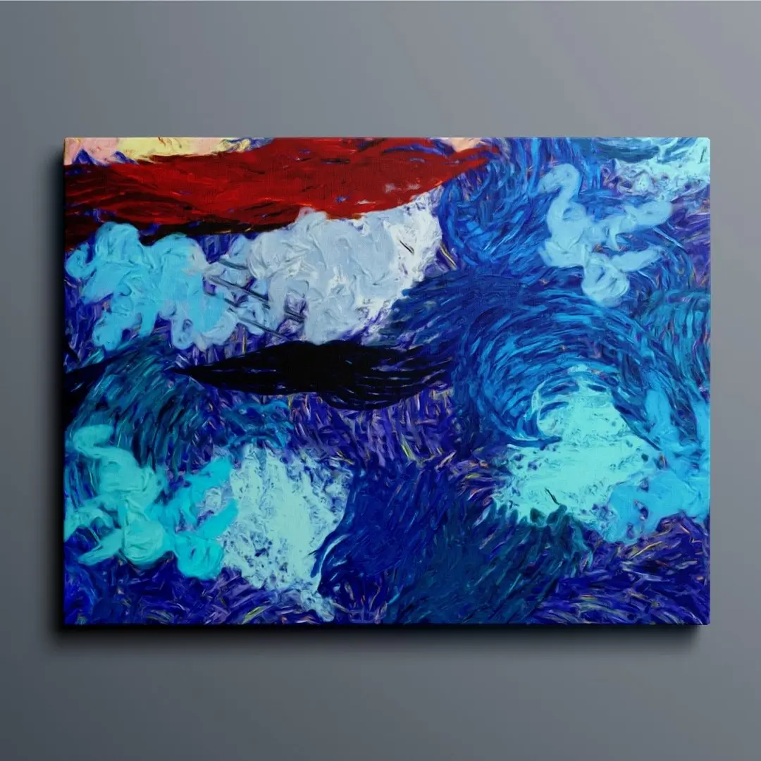 Swirling Emotions – Abstract Colour Energy Canvas Painting: Modern Wall Art Décor