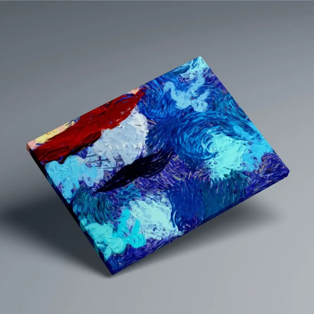 Swirling Emotions – Abstract Colour Energy Canvas Painting: Modern Wall Art Décor