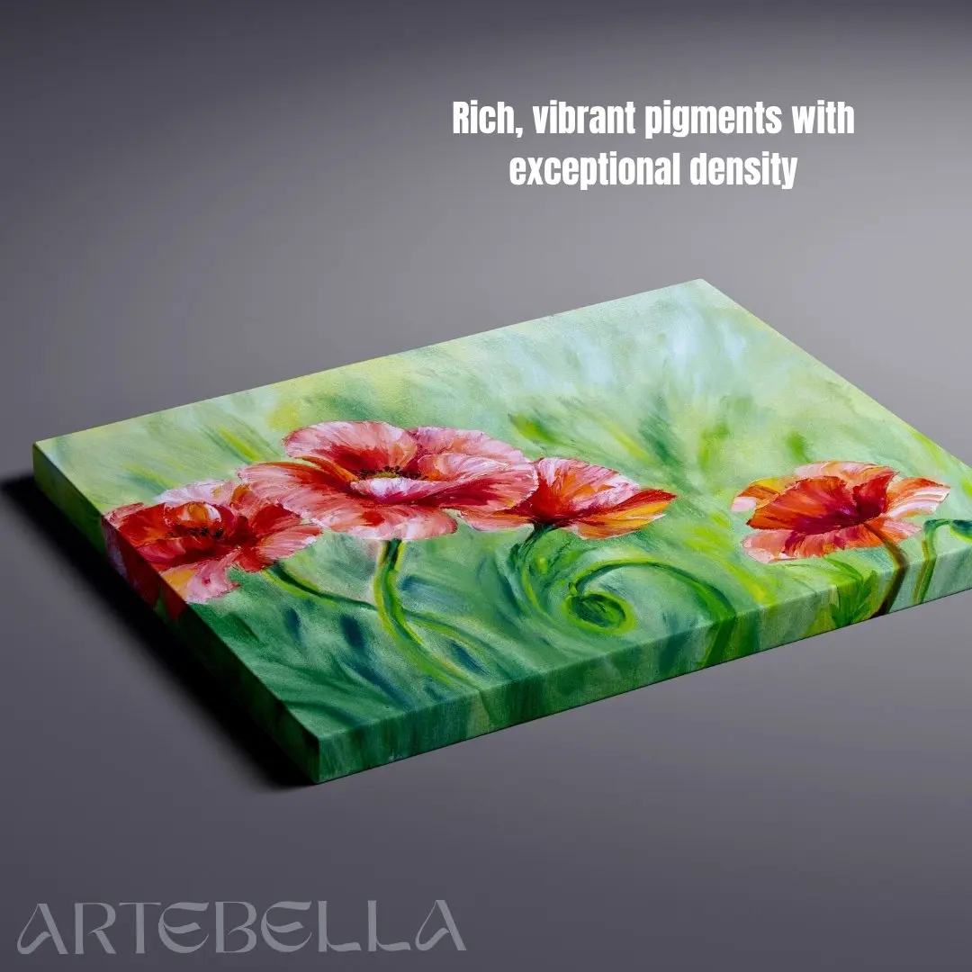 Vibrant Poppies – Dreamy Nature Canvas Painting: Gallery-Wrapped Wall Art Décor