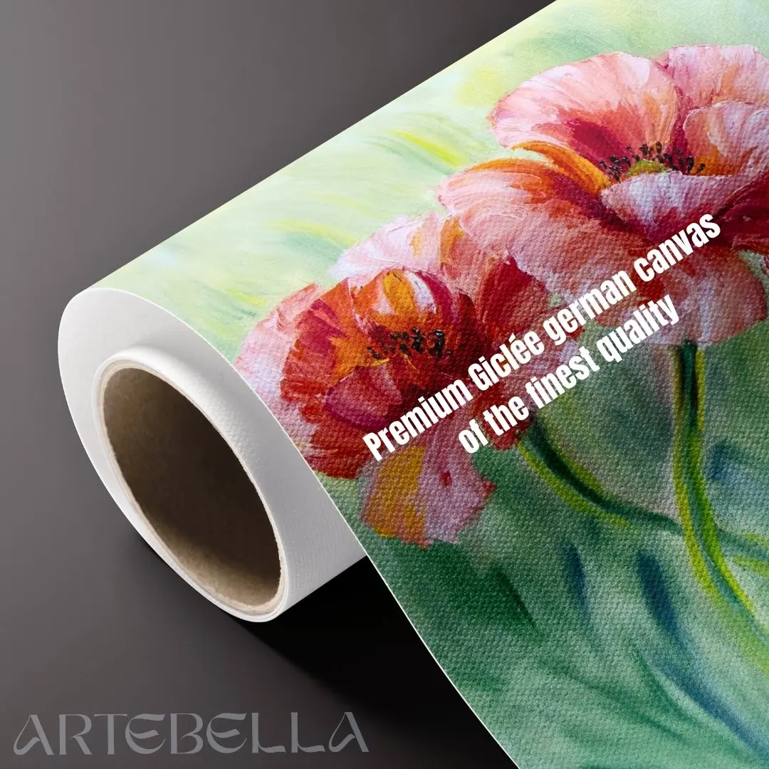 Vibrant Poppies – Dreamy Nature Canvas Painting: Gallery-Wrapped Wall Art Décor