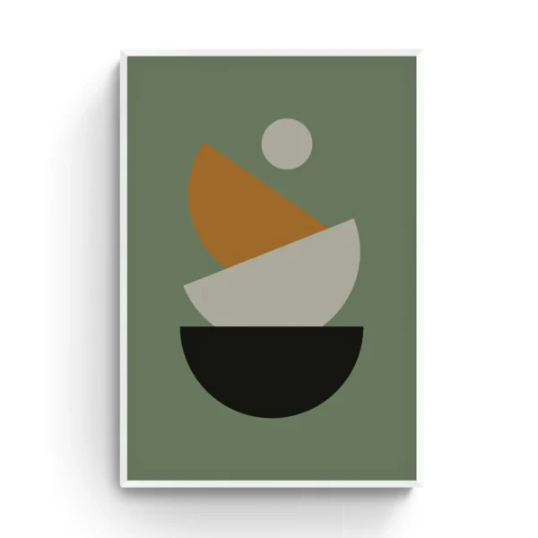 Abstract design with doodles and various shapes