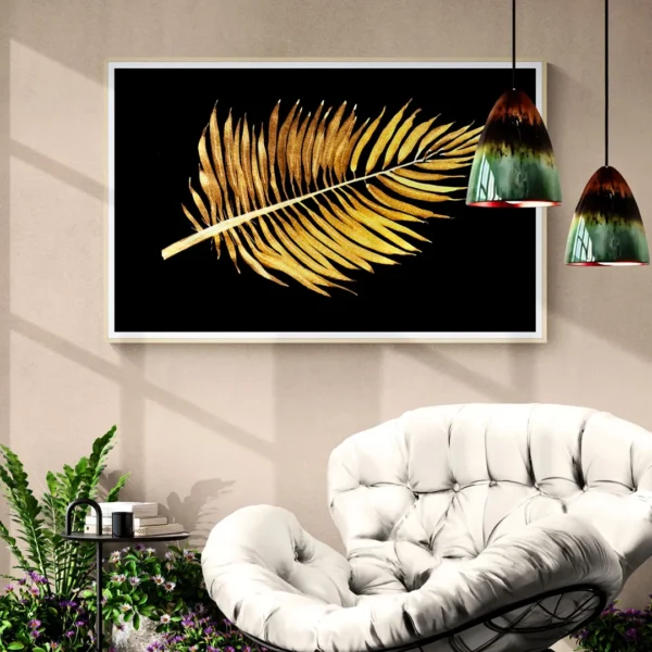 Golden Palm Leaf Art
